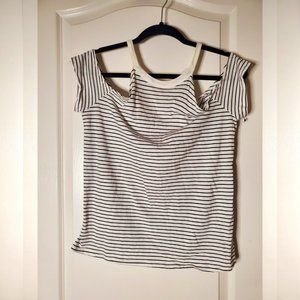 Garage Striped Open Shoulder Top (L)